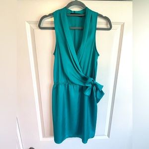 The Limited Faux Wrap Dress Teal Size 4